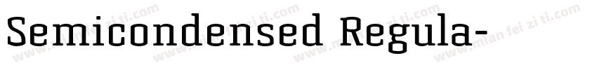 Semicondensed Regula字体转换